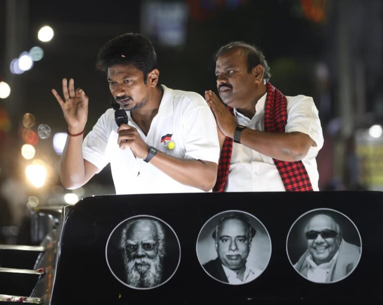 பொள்ளாச்சியில் திமுக வேட்பாளர் ஈஸ்வரசாமியை ஆதரித்து உதயநிதி ஸ்டாலின் தேர்தல் பிரசாரம்!